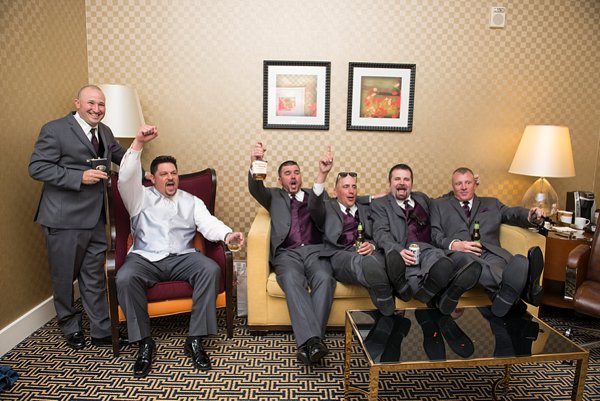 Groomsmen Wedding Prep at the Hotel Monaco Baltimore  ||  Kathleen Hertel Photography  ||  Charm City Wed  ||  www.charmcitywed.com