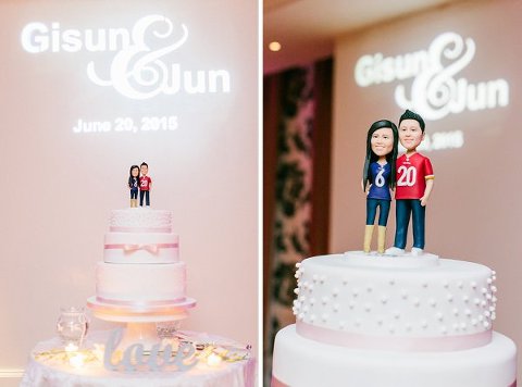 Ravens Redskins Wedding Cake Topper  ||  Anny Photography  ||  Charm City Wed  ||  www.charmcitywed.com