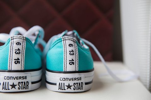Wedding Converse shoes at Hotel Monaco Baltimore || Turner Photography || Charm City Wed || www.charmcitywed.com