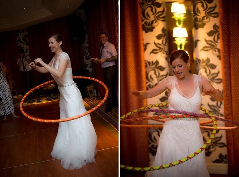 Hoola-hooping bride