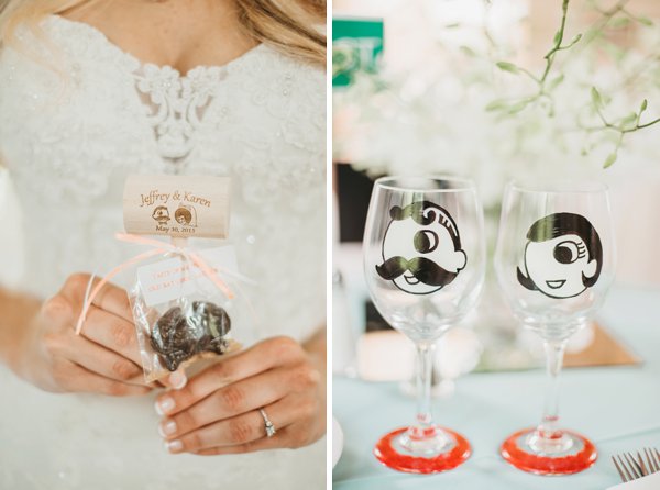 Natty Boh Wine Glasses & crab mallet || L.A. Birdie Photography || Charm City Wed || www.charmcitywed.com