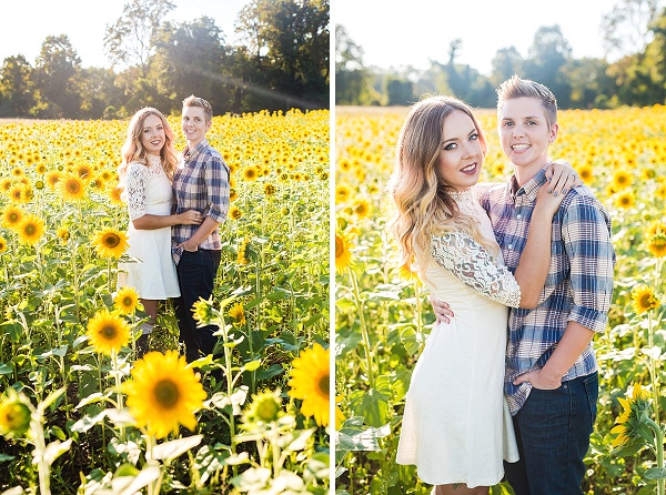 Sunflower Engagement Session || Photography by Brea || Charm City Wed || www.charmcitywed.com