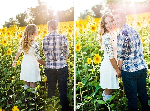 Sunflower Engagement Session || Photography by Brea || Charm City Wed || www.charmcitywed.com