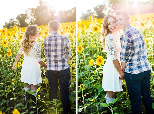 Sunflower Engagement Session || Photography by Brea || Charm City Wed || www.charmcitywed.com
