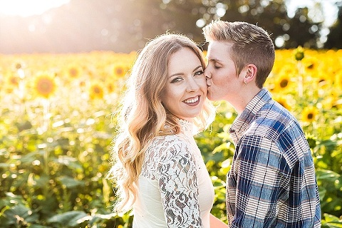 Sunflower Engagement Session || Photography by Brea || Charm City Wed || www.charmcitywed.com