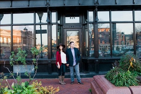 Fells Point Waterfront Engagement || Kirsten Smith Photography || Charm City Wed || www.charmcitywed.com