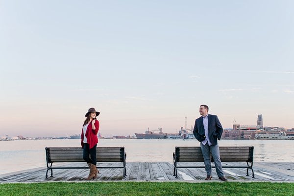 Fells Point Waterfront Engagement || Kirsten Smith Photography || Charm City Wed || www.charmcitywed.com