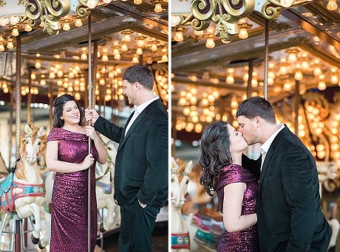 Elegant Carousel Engagement Session || Joy Michelle Photography || Charm City Wed || www.charmcitywed.com