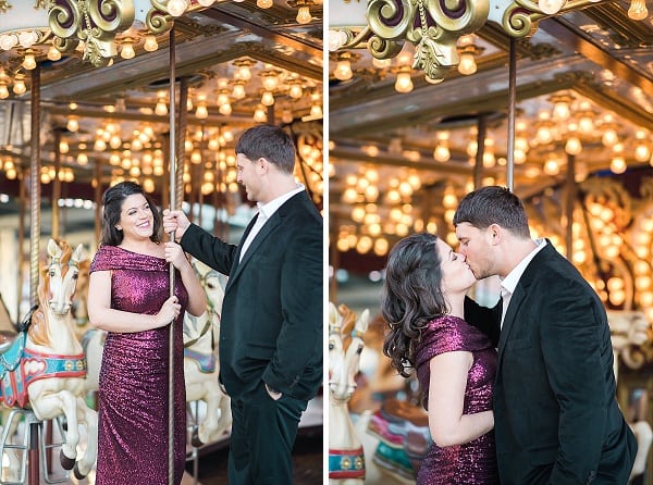 Elegant Carousel Engagement Session || Joy Michelle Photography || Charm City Wed || www.charmcitywed.com