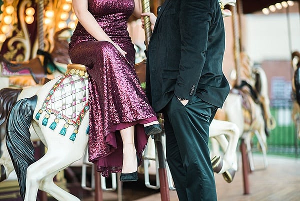 Elegant Carousel Engagement Session || Joy Michelle Photography || Charm City Wed || www.charmcitywed.com
