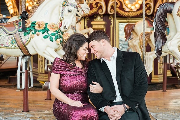 Elegant Carousel Engagement Session || Joy Michelle Photography || Charm City Wed || www.charmcitywed.com