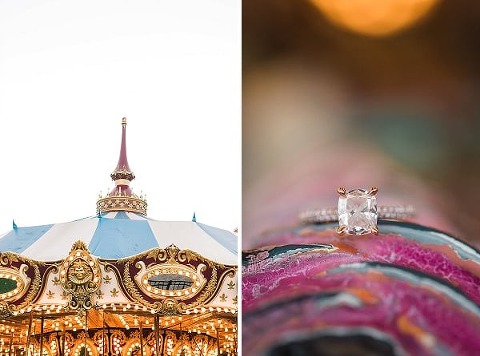 Elegant Carousel Engagement Session || Joy Michelle Photography || Charm City Wed || www.charmcitywed.com