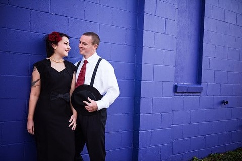 Pin-Up Style Engagement Session || Kathleen Hertel Photography || Charm City Wed || www.charmcitywed.com