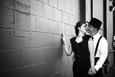 Pin-Up Style Engagement Session || Kathleen Hertel Photography || Charm City Wed || www.charmcitywed.com
