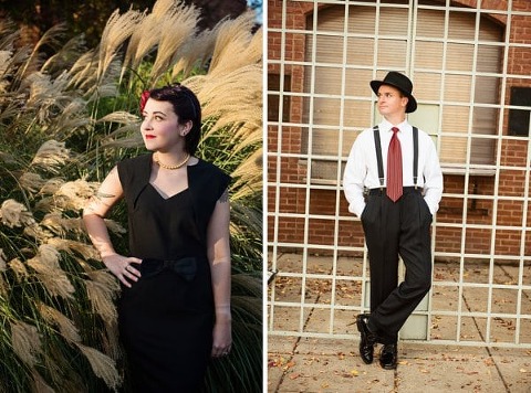 Pin-Up Style Engagement Session || Kathleen Hertel Photography || Charm City Wed || www.charmcitywed.com