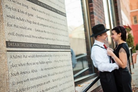 Pin-Up Style Engagement Session || Kathleen Hertel Photography || Charm City Wed || www.charmcitywed.com