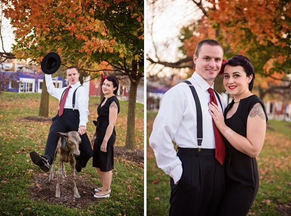 Pin-Up Style Engagement Session || Kathleen Hertel Photography || Charm City Wed || www.charmcitywed.com