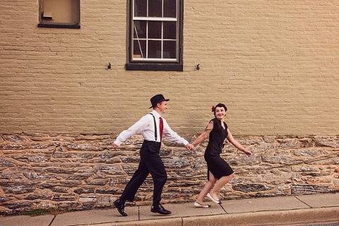 Pin-Up Style Engagement Session || Kathleen Hertel Photography || Charm City Wed || www.charmcitywed.com