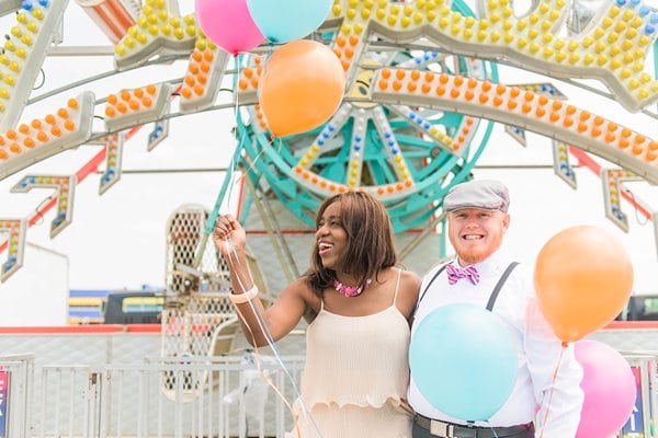 Carnival Engagement Photos || Marlayna Photography || Charm City Wed || www.charmcitywed.com