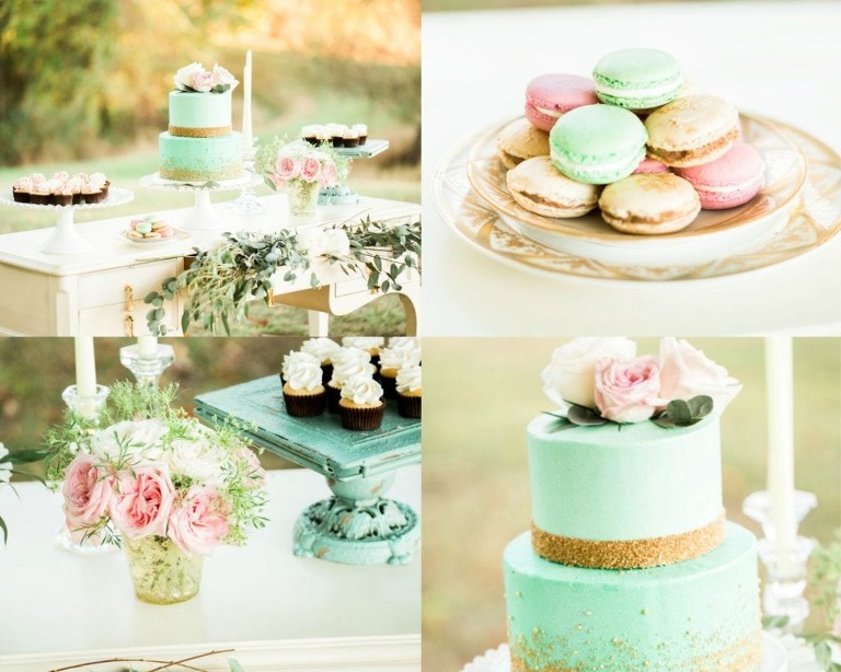 Mint garden wedding collage - alicia wiley photography 