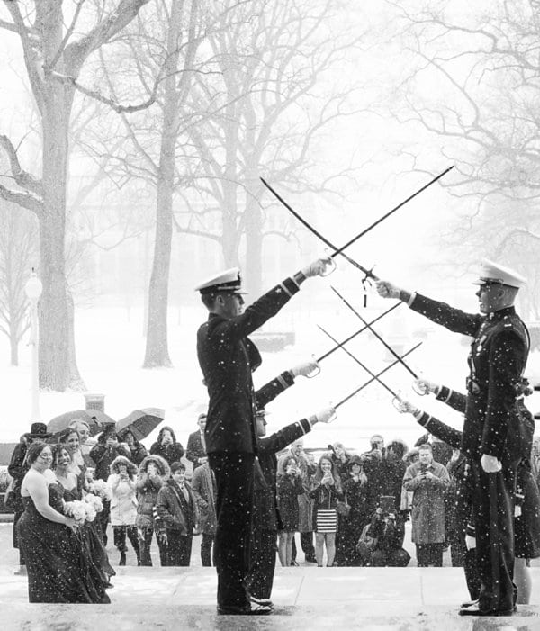 Winter Naval Academy Wedding || Photography by Tracie || Charm City Wed || www.charmcitywed.com