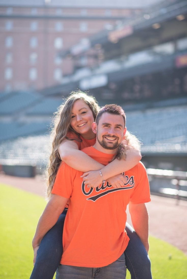 Orioles Opening Day engagement session || Tracie Lynn Photography || Charm City Wed || www.charmcitywed.com