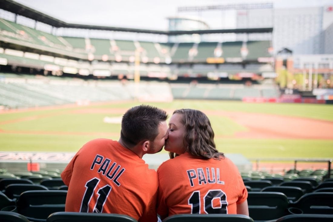 Orioles Opening Day Engagement Photos || Tracie Lynn Photography || Charm City Wed || www.charmcitywed.com