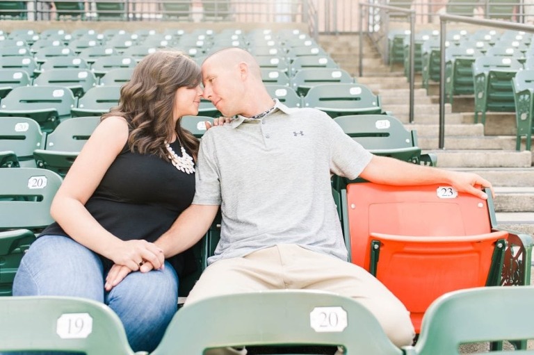Orioles Opening Day Engagement Photos || Snow Photo by Sarah Mitchell || Charm City Wed || www.charmcitywed.com