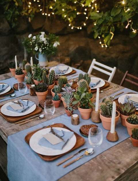 Decorating Your Wedding With Potted Plants Part 3 Table