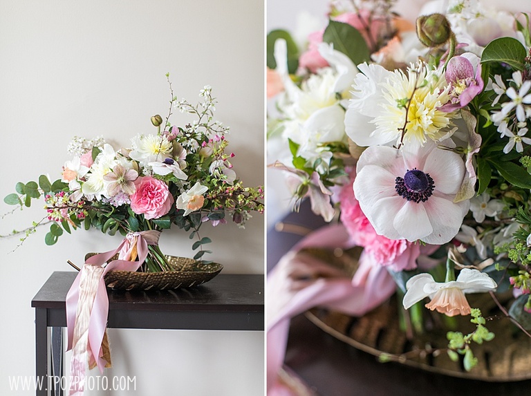 Wedding Bouquet with anemones by A Garden Party • tPoz Photography